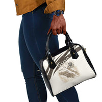 Taharqa Shoulder Handbag with Ancient Map Illustration, King of Two Lands Title and Kush Egypt Temple - Wonder Print Shop