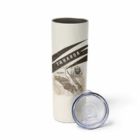 Taharqa Skinny Tumbler with Ancient Map Illustration, King of Two Lands Title and Kush Egypt Temple - Wonder Print Shop