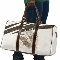 Taharqa Travel Bag with Ancient Map Illustration, King of Two Lands Title and Kush Egypt Temple - Wonder Print Shop