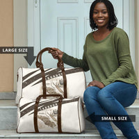 Taharqa Travel Bag with Ancient Map Illustration, King of Two Lands Title and Kush Egypt Temple - Wonder Print Shop