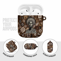 Shaka Zulu AirPods Case Monochrome Portrait Zulu Kingdom Heritage Unconquered Spirit Warrior Legacy Theme - Wonder Print Shop