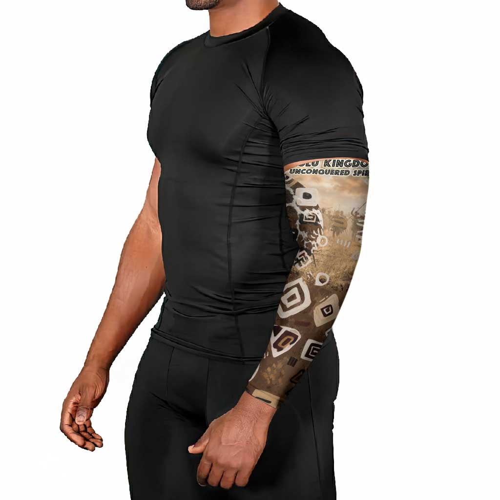 Shaka Zulu Arm Sleeves Monochrome Portrait Zulu Kingdom Heritage Unconquered Spirit Warrior Legacy Theme - Wonder Print Shop