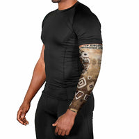 Shaka Zulu Arm Sleeves Monochrome Portrait Zulu Kingdom Heritage Unconquered Spirit Warrior Legacy Theme - Wonder Print Shop