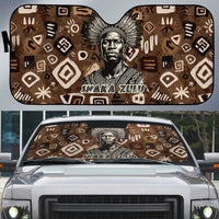 Shaka Zulu Auto Sun Shade Monochrome Portrait Zulu Kingdom Heritage Unconquered Spirit Warrior Legacy Theme - Wonder Print Shop