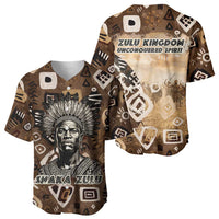 Shaka Zulu Baseball Jersey Monochrome Portrait Zulu Kingdom Heritage Unconquered Spirit Warrior Legacy Theme - Wonder Print Shop