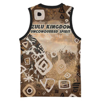Shaka Zulu Basketball Jersey Monochrome Portrait Zulu Kingdom Heritage Unconquered Spirit Warrior Legacy Theme - Wonder Print Shop