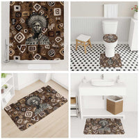 Shaka Zulu Bathroom Set Monochrome Portrait Zulu Kingdom Heritage Unconquered Spirit Warrior Legacy Theme - Wonder Print Shop
