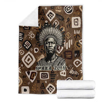 Shaka Zulu Blanket Monochrome Portrait Zulu Kingdom Heritage Unconquered Spirit Warrior Legacy Theme - Wonder Print Shop