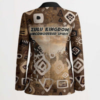 Shaka Zulu Blazer Monochrome Portrait Zulu Kingdom Heritage Unconquered Spirit Warrior Legacy Theme - Wonder Print Shop