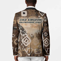 Shaka Zulu Blazer Monochrome Portrait Zulu Kingdom Heritage Unconquered Spirit Warrior Legacy Theme - Wonder Print Shop