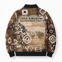Shaka Zulu Bomber Puffer Jacket Monochrome Portrait Zulu Kingdom Heritage Unconquered Spirit Warrior Legacy Theme - Wonder Print Shop
