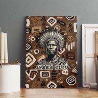 Shaka Zulu Canvas Wall Art Monochrome Portrait Zulu Kingdom Heritage Unconquered Spirit Warrior Legacy Theme - Wonder Print Shop