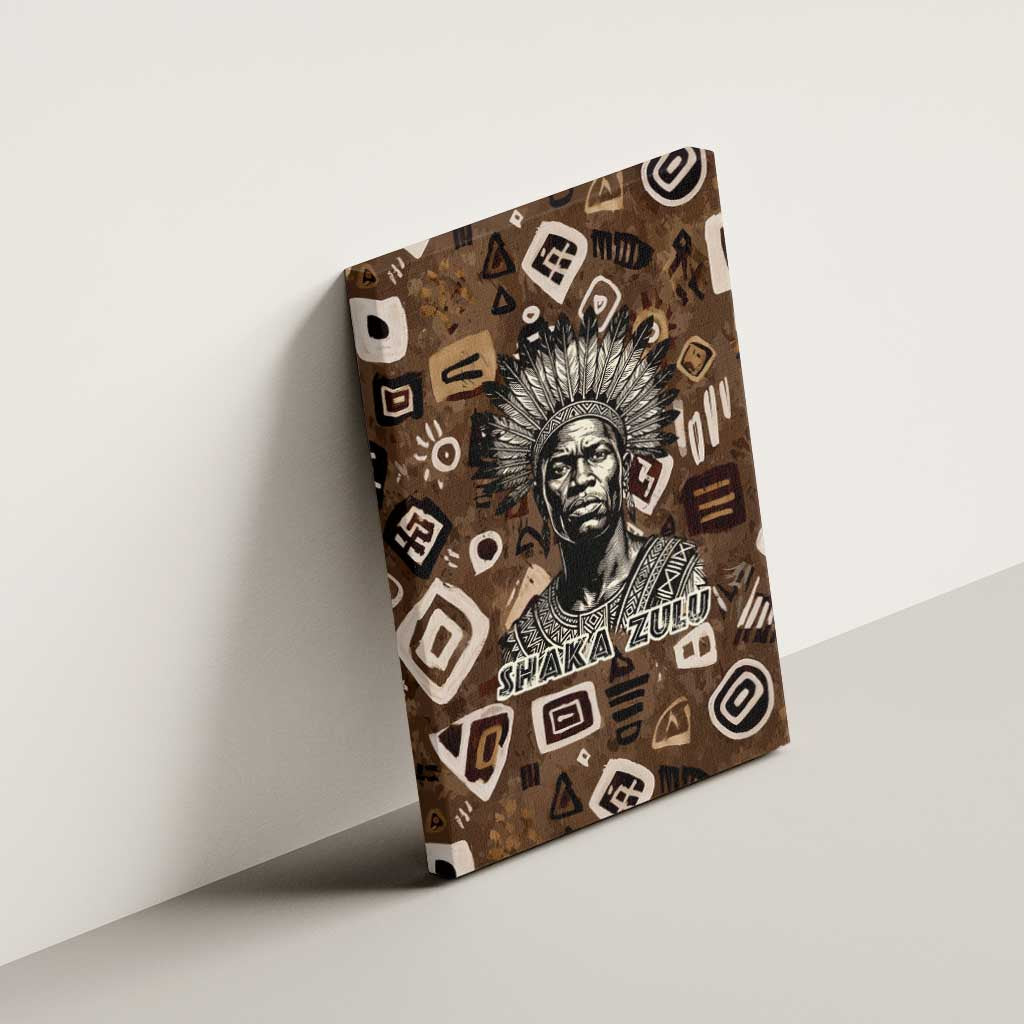 Shaka Zulu Canvas Wall Art Monochrome Portrait Zulu Kingdom Heritage Unconquered Spirit Warrior Legacy Theme - Wonder Print Shop