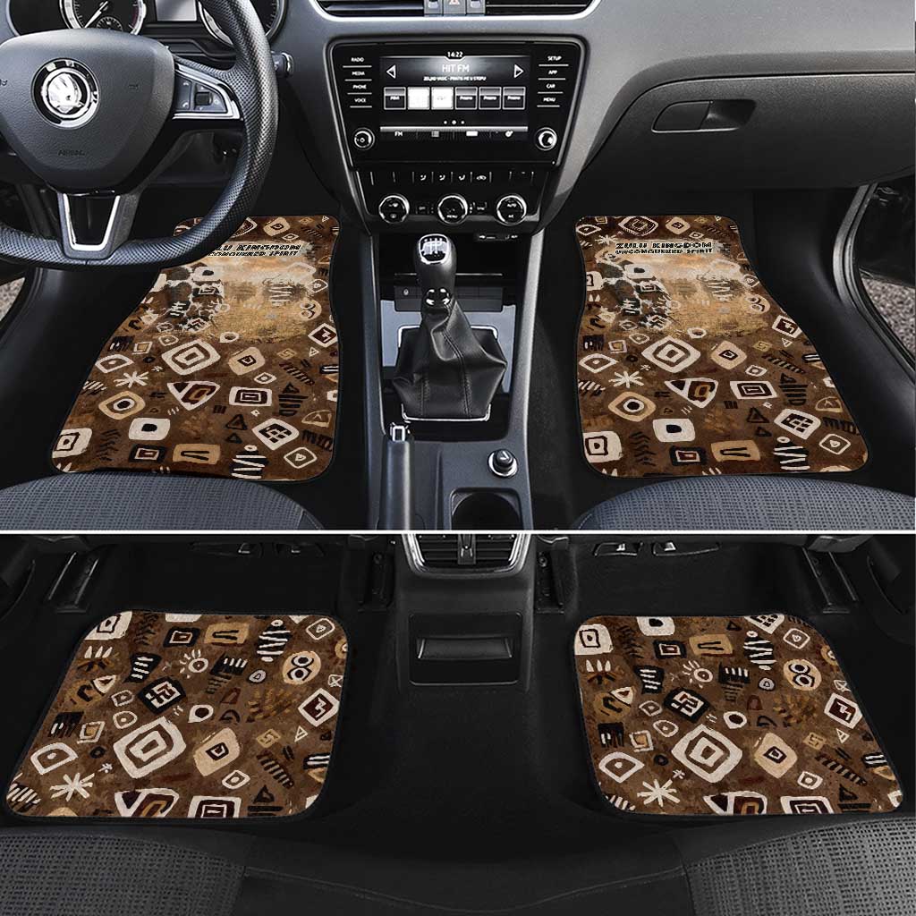 Shaka Zulu Car Mats Monochrome Portrait Zulu Kingdom Heritage Unconquered Spirit Warrior Legacy Theme - Wonder Print Shop