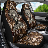 Shaka Zulu Car Seat Cover Monochrome Portrait Zulu Kingdom Heritage Unconquered Spirit Warrior Legacy Theme - Wonder Print Shop