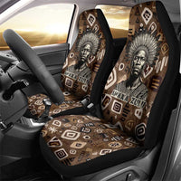 Shaka Zulu Car Seat Cover Monochrome Portrait Zulu Kingdom Heritage Unconquered Spirit Warrior Legacy Theme - Wonder Print Shop