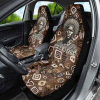 Shaka Zulu Car Seat Cover Monochrome Portrait Zulu Kingdom Heritage Unconquered Spirit Warrior Legacy Theme - Wonder Print Shop