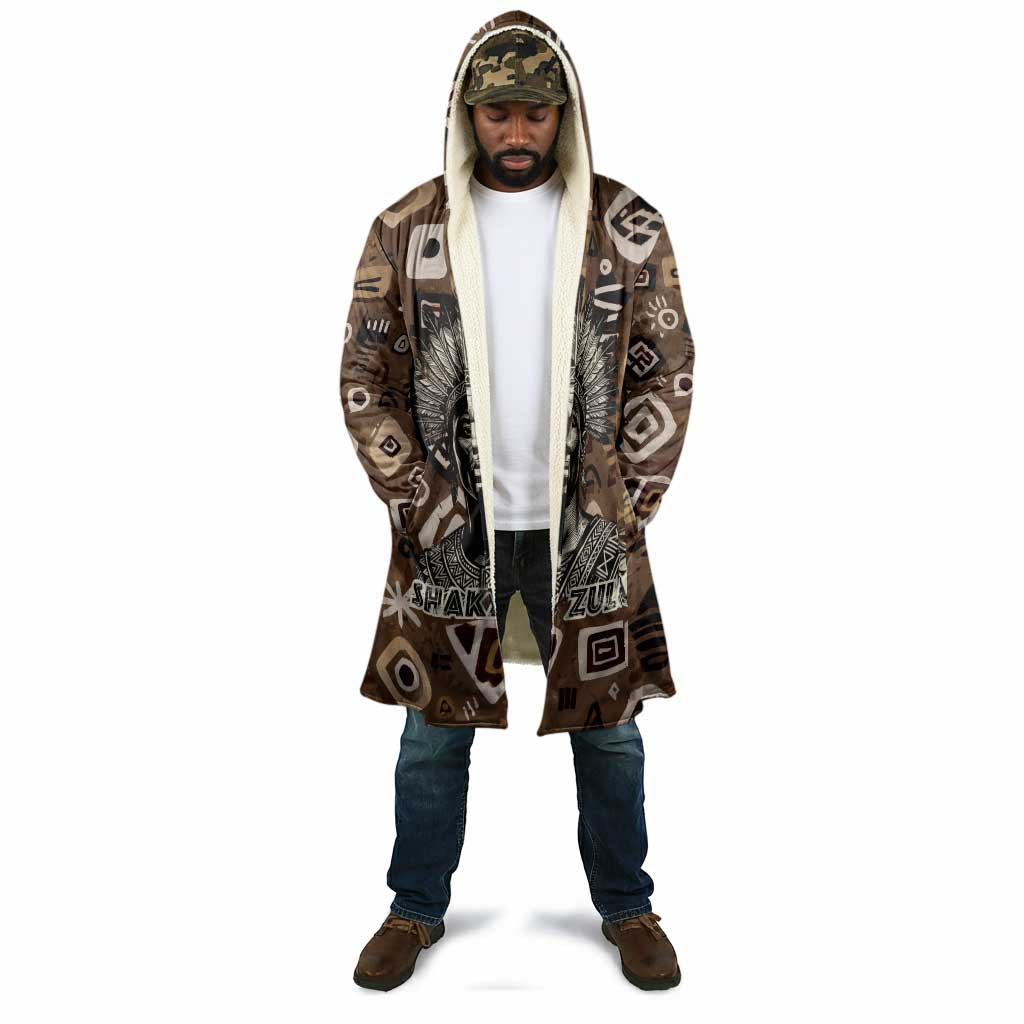 Shaka Zulu Cloak Monochrome Portrait Zulu Kingdom Heritage Unconquered Spirit Warrior Legacy Theme - Wonder Print Shop