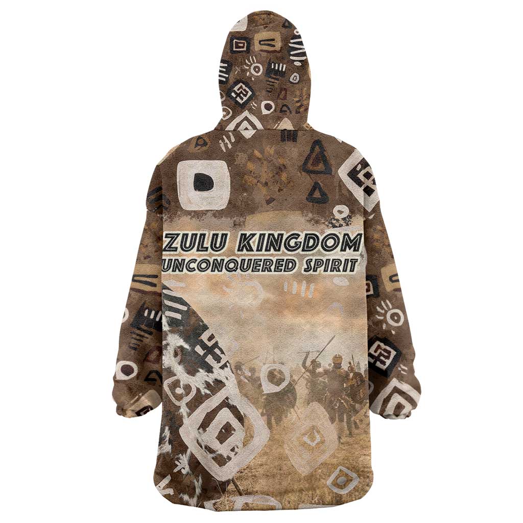 Shaka Zulu Kid Wearable Blanket Hoodie Monochrome Portrait Zulu Kingdom Heritage Unconquered Spirit Warrior Legacy Theme - Wonder Print Shop