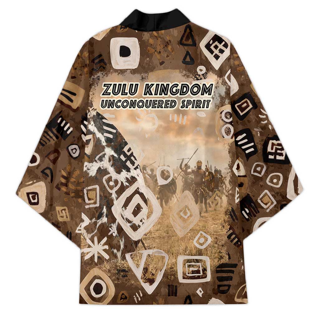 Shaka Zulu Kimono Monochrome Portrait Zulu Kingdom Heritage Unconquered Spirit Warrior Legacy Theme - Wonder Print Shop