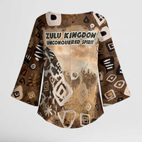 Shaka Zulu Kimono Sleeve Blouse Monochrome Portrait Zulu Kingdom Heritage Unconquered Spirit Warrior Legacy Theme - Wonder Print Shop