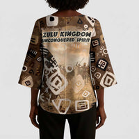 Shaka Zulu Kimono Sleeve Blouse Monochrome Portrait Zulu Kingdom Heritage Unconquered Spirit Warrior Legacy Theme - Wonder Print Shop