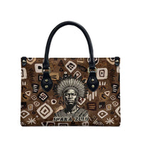 Shaka Zulu Leather Bag Monochrome Portrait Zulu Kingdom Heritage Unconquered Spirit Warrior Legacy Theme - Wonder Print Shop