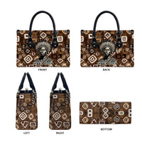 Shaka Zulu Leather Bag Monochrome Portrait Zulu Kingdom Heritage Unconquered Spirit Warrior Legacy Theme - Wonder Print Shop