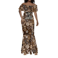 Shaka Zulu Mermaid Dress Monochrome Portrait Zulu Kingdom Heritage Unconquered Spirit Warrior Legacy Theme - Wonder Print Shop