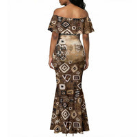 Shaka Zulu Mermaid Dress Monochrome Portrait Zulu Kingdom Heritage Unconquered Spirit Warrior Legacy Theme - Wonder Print Shop