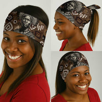Shaka Zulu Neck Gaiter Monochrome Portrait Zulu Kingdom Heritage Unconquered Spirit Warrior Legacy Theme - Wonder Print Shop