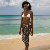 Shaka Zulu Sarong Monochrome Portrait Zulu Kingdom Heritage Unconquered Spirit Warrior Legacy Theme - Wonder Print Shop