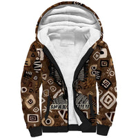 Shaka Zulu Sherpa Hoodie Monochrome Portrait Zulu Kingdom Heritage Unconquered Spirit Warrior Legacy Theme - Wonder Print Shop