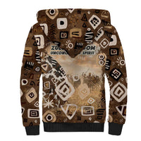 Shaka Zulu Sherpa Hoodie Monochrome Portrait Zulu Kingdom Heritage Unconquered Spirit Warrior Legacy Theme - Wonder Print Shop
