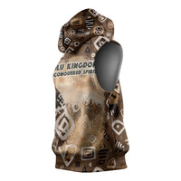 Shaka Zulu Sleeveless Hoodie Monochrome Portrait Zulu Kingdom Heritage Unconquered Spirit Warrior Legacy Theme - Wonder Print Shop