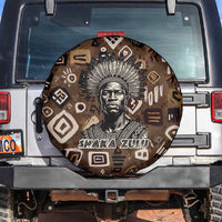 Shaka Zulu Spare Tire Cover Monochrome Portrait Zulu Kingdom Heritage Unconquered Spirit Warrior Legacy Theme - Wonder Print Shop