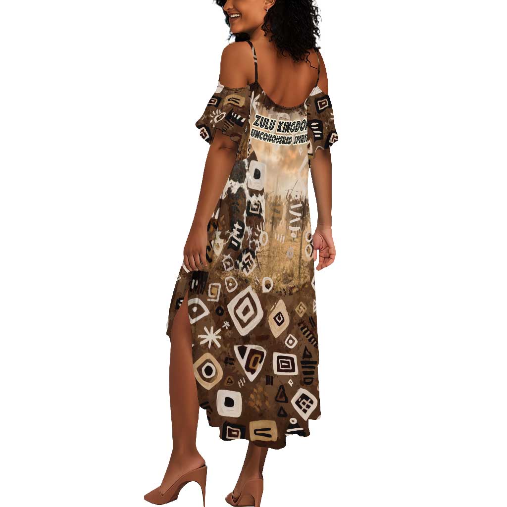 Shaka Zulu Summer Maxi Dress Monochrome Portrait Zulu Kingdom Heritage Unconquered Spirit Warrior Legacy Theme - Wonder Print Shop