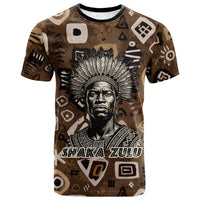 Shaka Zulu T shirt Monochrome Portrait Zulu Kingdom Heritage Unconquered Spirit Warrior Legacy Theme - Wonder Print Shop