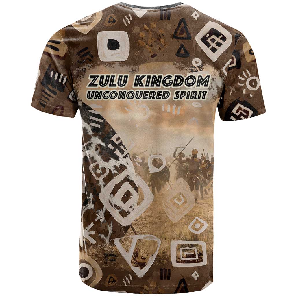 Shaka Zulu T shirt Monochrome Portrait Zulu Kingdom Heritage Unconquered Spirit Warrior Legacy Theme - Wonder Print Shop