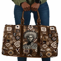 Shaka Zulu Travel Bag Monochrome Portrait Zulu Kingdom Heritage Unconquered Spirit Warrior Legacy Theme - Wonder Print Shop