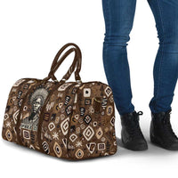 Shaka Zulu Travel Bag Monochrome Portrait Zulu Kingdom Heritage Unconquered Spirit Warrior Legacy Theme - Wonder Print Shop