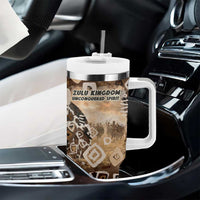 Shaka Zulu Tumbler With Handle Monochrome Portrait Zulu Kingdom Heritage Unconquered Spirit Warrior Legacy Theme - Wonder Print Shop