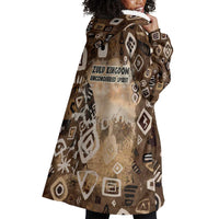 Shaka Zulu Wearable Blanket Hoodie Monochrome Portrait Zulu Kingdom Heritage Unconquered Spirit Warrior Legacy Theme - Wonder Print Shop