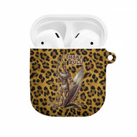 Shaka Zulu AirPods Case Leopard Print Design Traditional Warrior Spear and Shield Illustration Tribal King - Wonder Print Shop