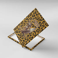 Shaka Zulu Canvas Wall Art Leopard Print Design Traditional Warrior Spear and Shield Illustration Tribal King - Wonder Print Shop
