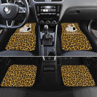 Shaka Zulu Car Mats Leopard Print Design Traditional Warrior Spear and Shield Illustration Tribal King - Wonder Print Shop