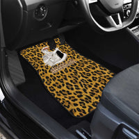 Shaka Zulu Car Mats Leopard Print Design Traditional Warrior Spear and Shield Illustration Tribal King - Wonder Print Shop