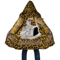 Shaka Zulu Cloak Leopard Print Design Traditional Warrior Spear and Shield Illustration Tribal King - Wonder Print Shop