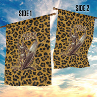 Shaka Zulu Garden Flag Leopard Print Design Traditional Warrior Spear and Shield Illustration Tribal King - Wonder Print Shop