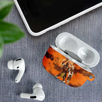 Shaka Zulu AirPods Case Warrior Fiery Roaring Lion - Never Retreat Never Surrender African Strength and Courage - Wonder Print Shop
